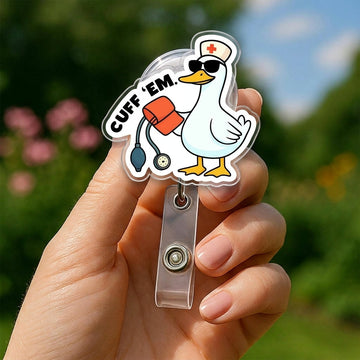 Cuff Em Goose Nurse Badge Holder – nurse badge reel