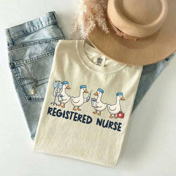 Registered Nurse Goose Comfort Colors Tee – RN nurse shirt