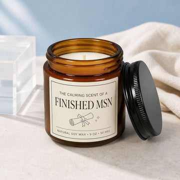 The calming scent of a finished MSN 9oz Candle