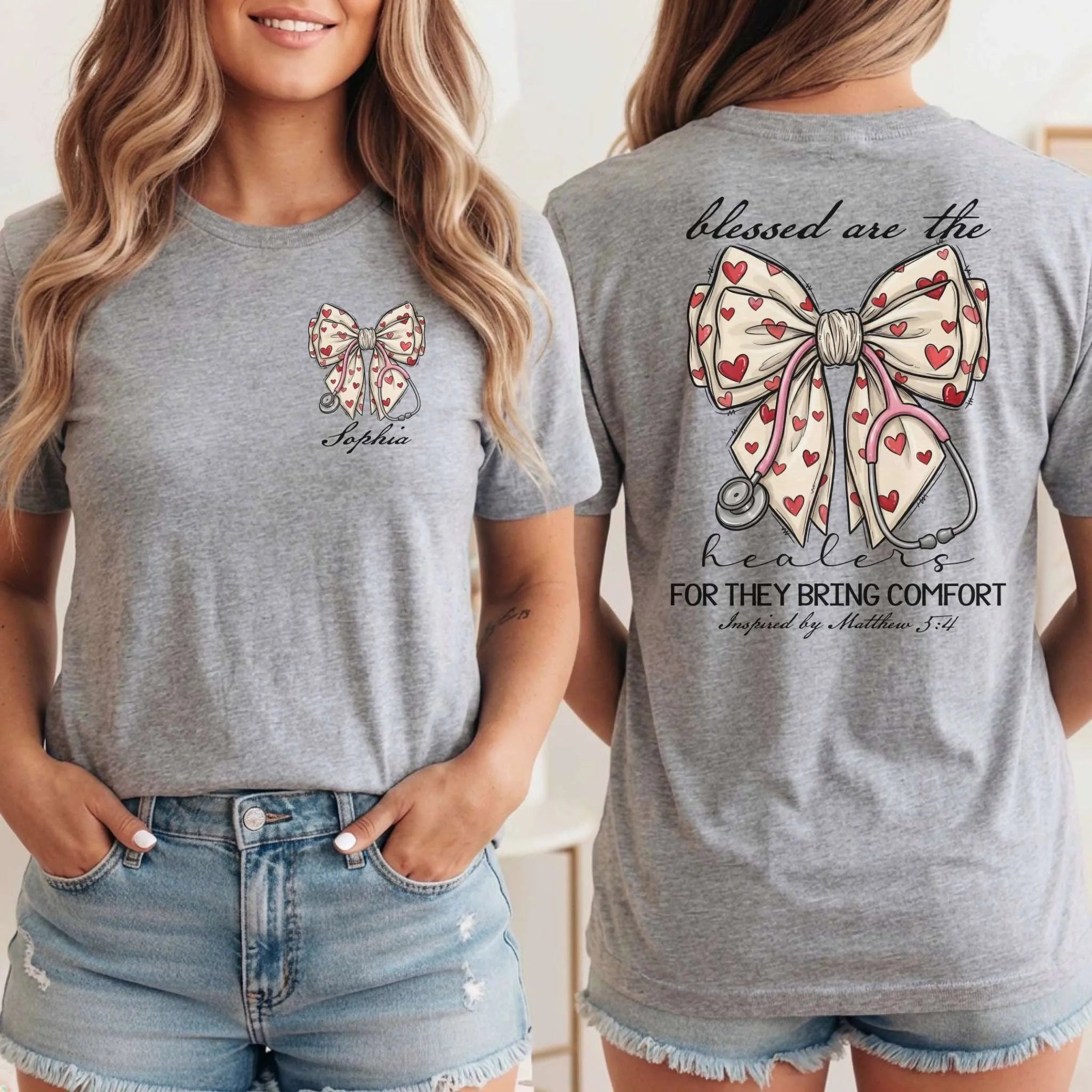 Blessed Are The Healers Custom Nurse T-Shirt