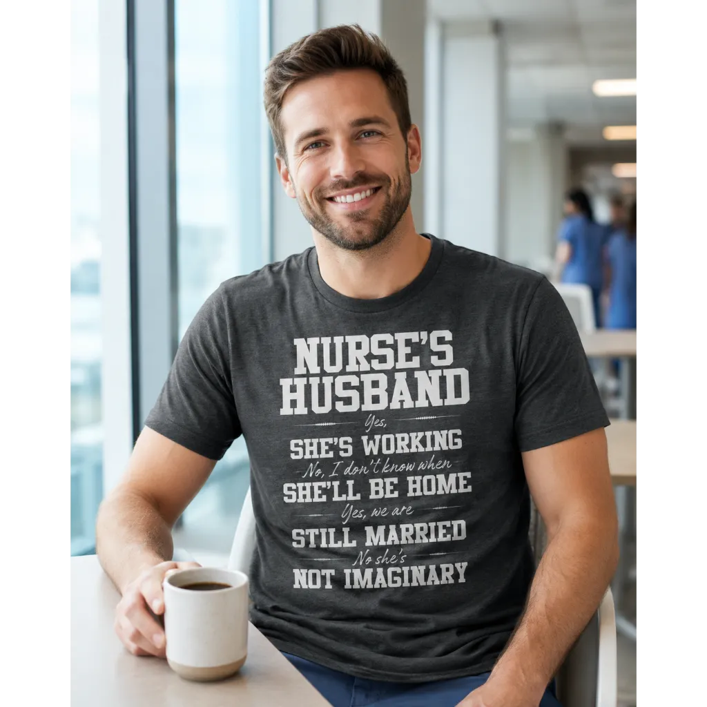 Nurse's Husband Funny Nurse Tee