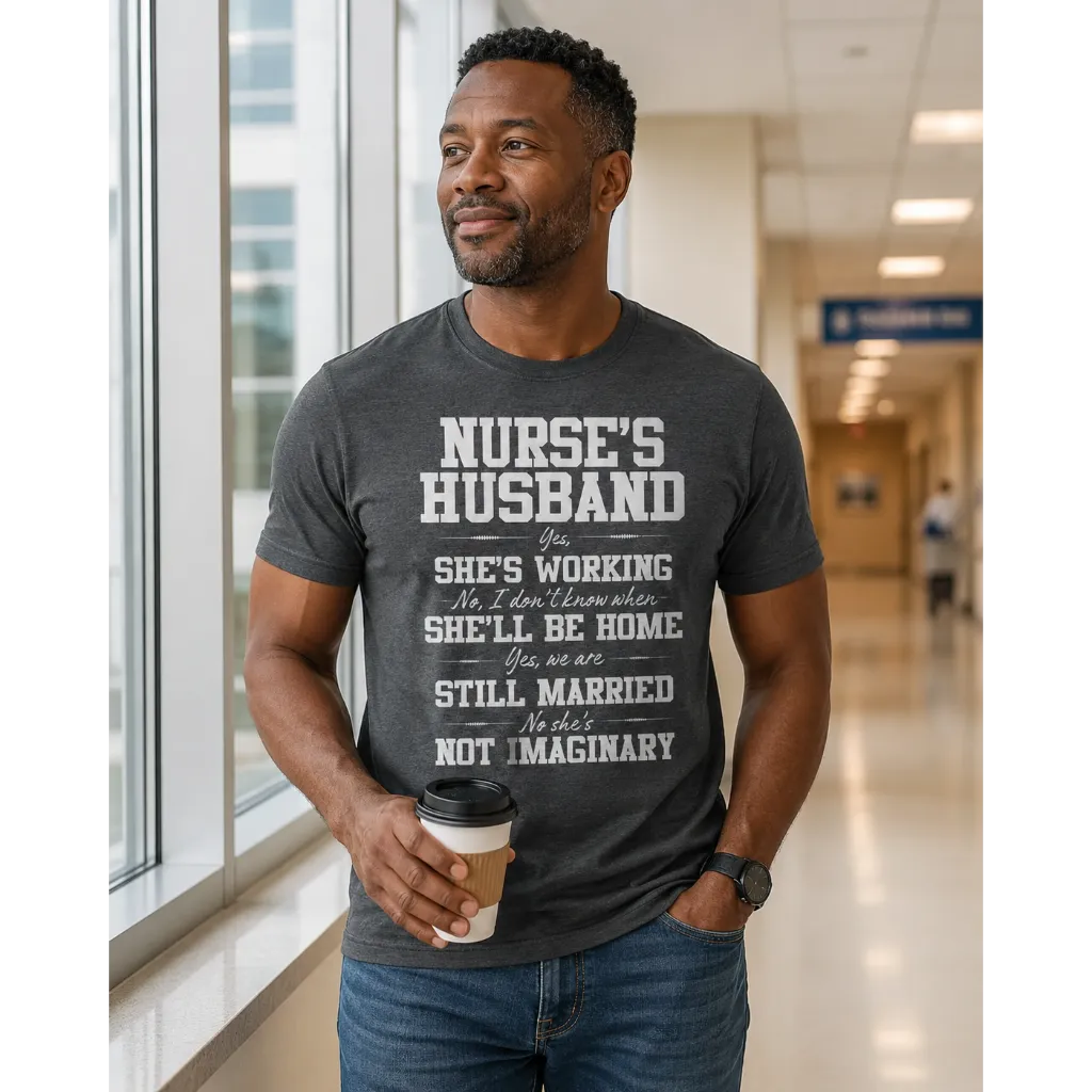 Nurse's Husband Funny Nurse Tee