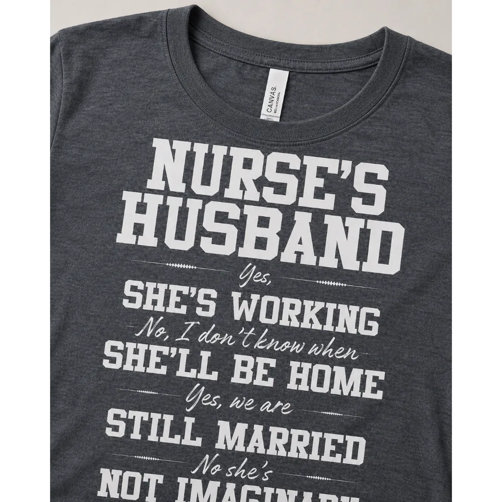 Nurse's Husband Funny Nurse Tee