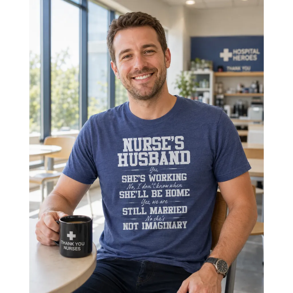 Nurse's Husband Funny Nurse Tee