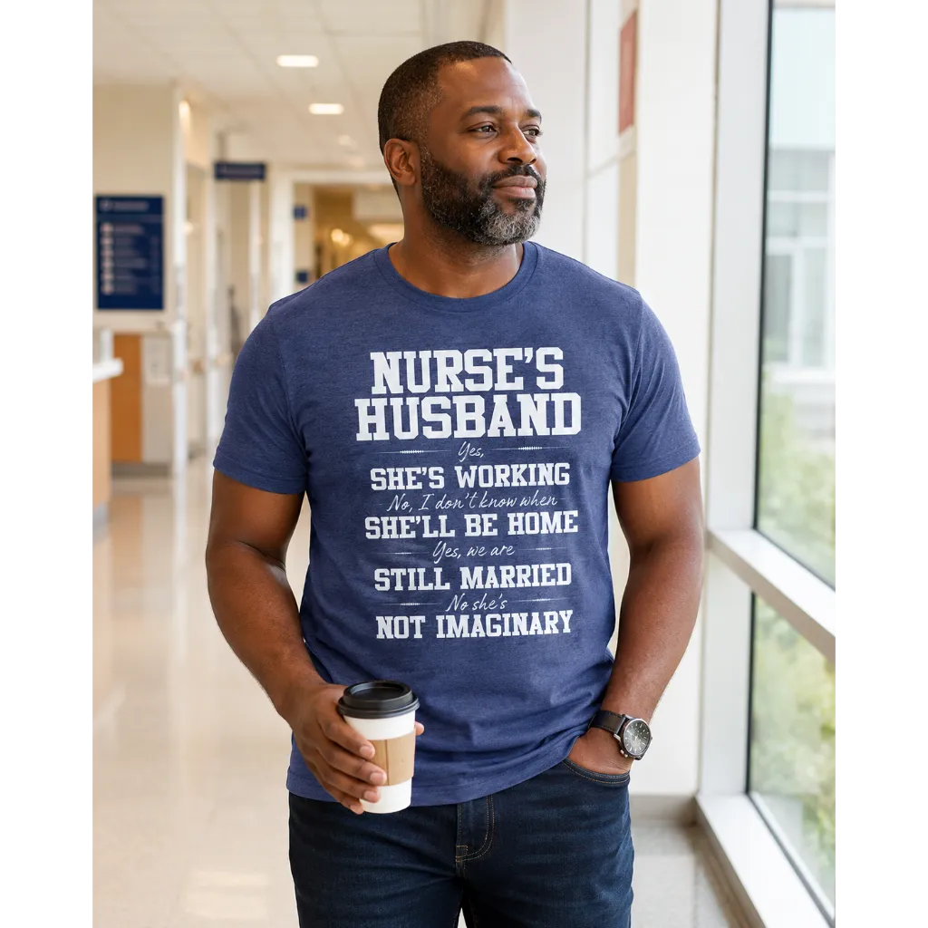 Nurse's Husband Funny Nurse Tee