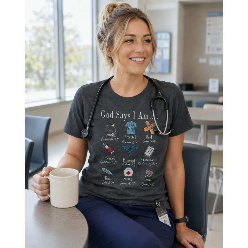 God Says I Am Nurse Bible Verse Nurse T-Shirt
