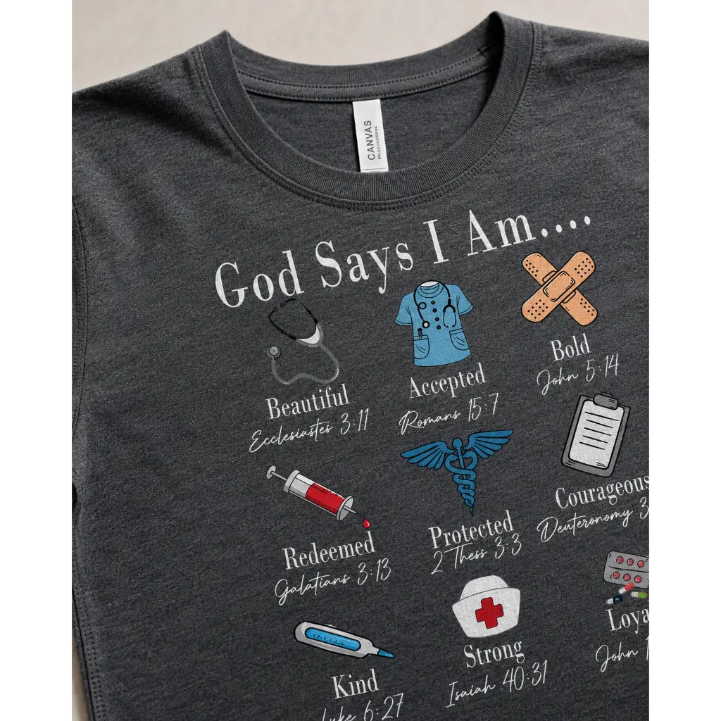 God Says I Am Nurse Bible Verse Nurse T-Shirt