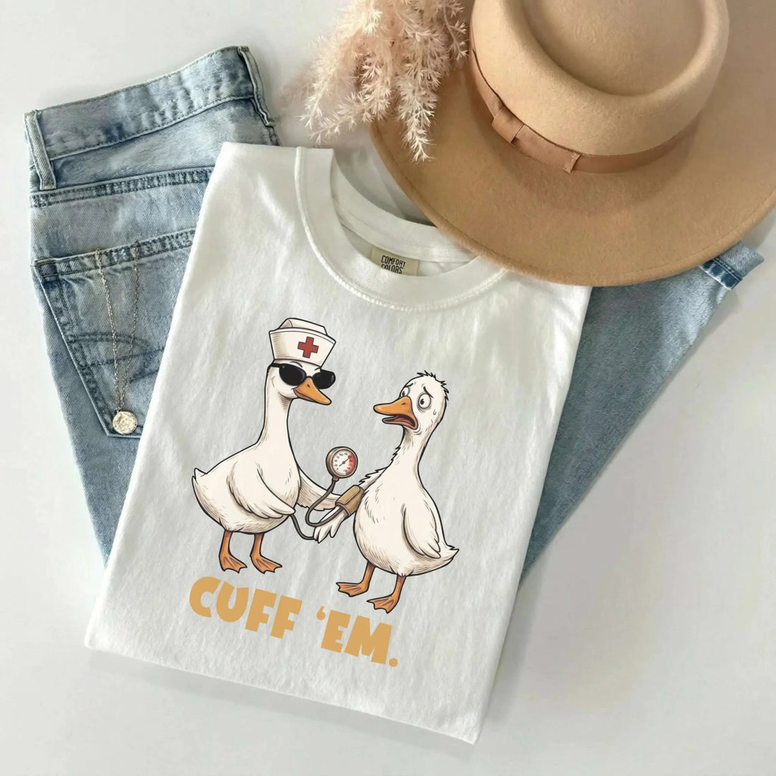 Cuff Em Funny Nurse Comfort Colors Tee