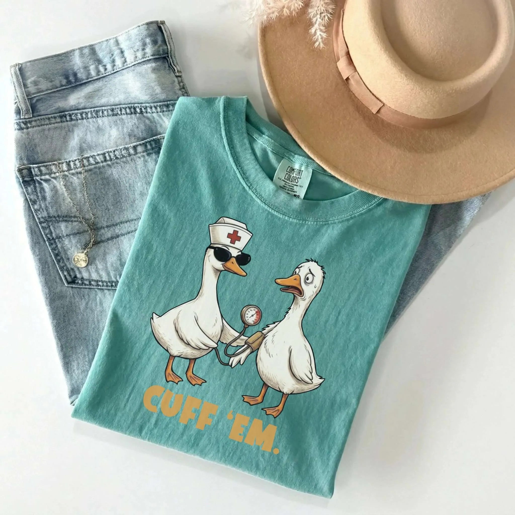 Cuff Em Funny Nurse Comfort Colors Tee