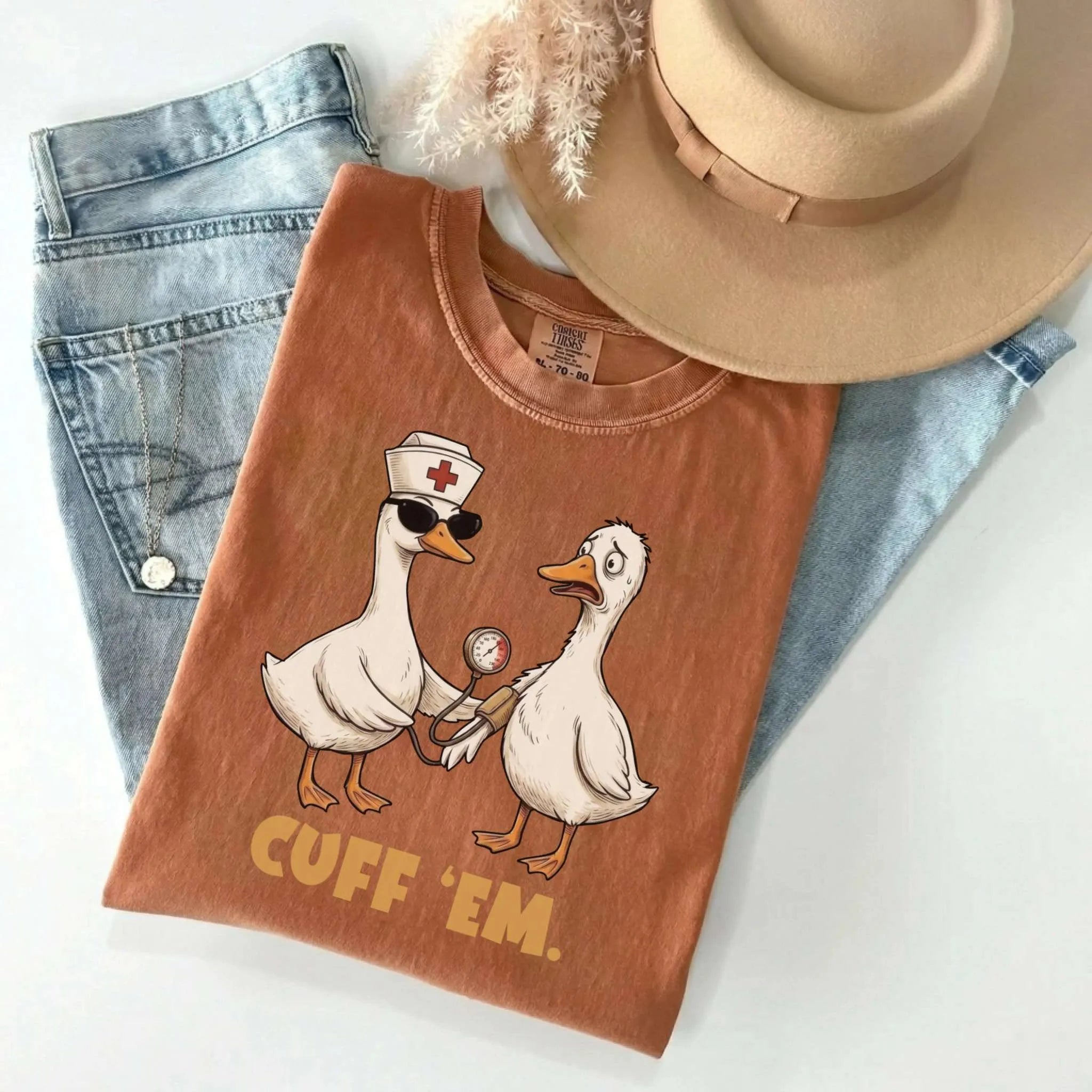 Cuff Em Funny Nurse Comfort Colors Tee