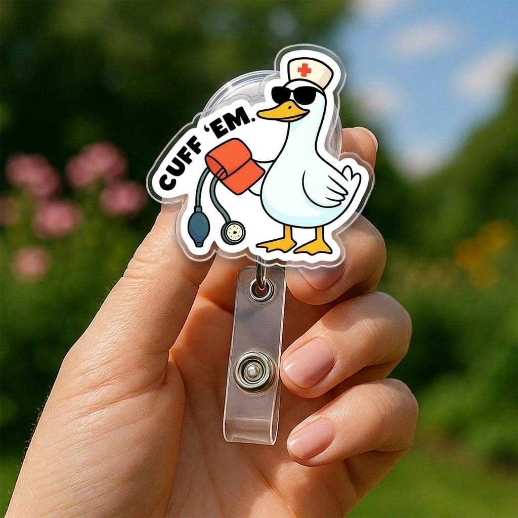 Nursehype Cuff Em Goose Nurse Badge Holder