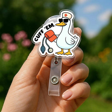 Nursehype Cuff Em Goose Nurse Badge Holder