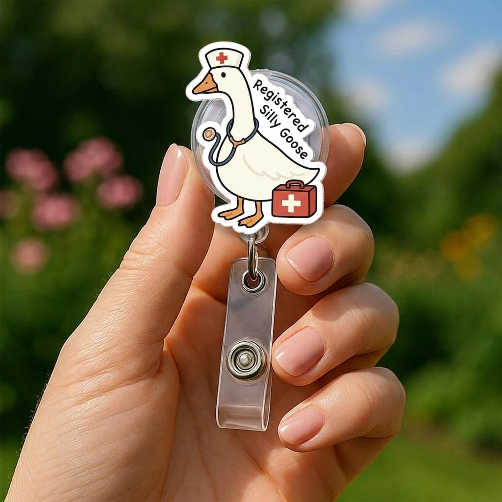 Nursehype Registered Silly Goose Nurse Badge Clip
