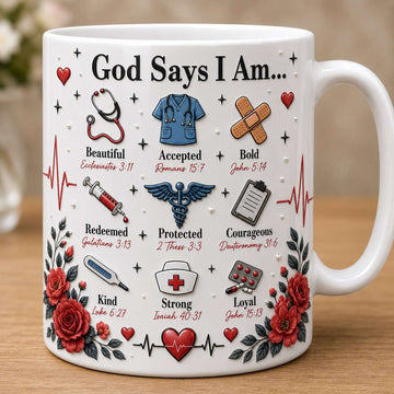 God Says I Am 15oz White Mug