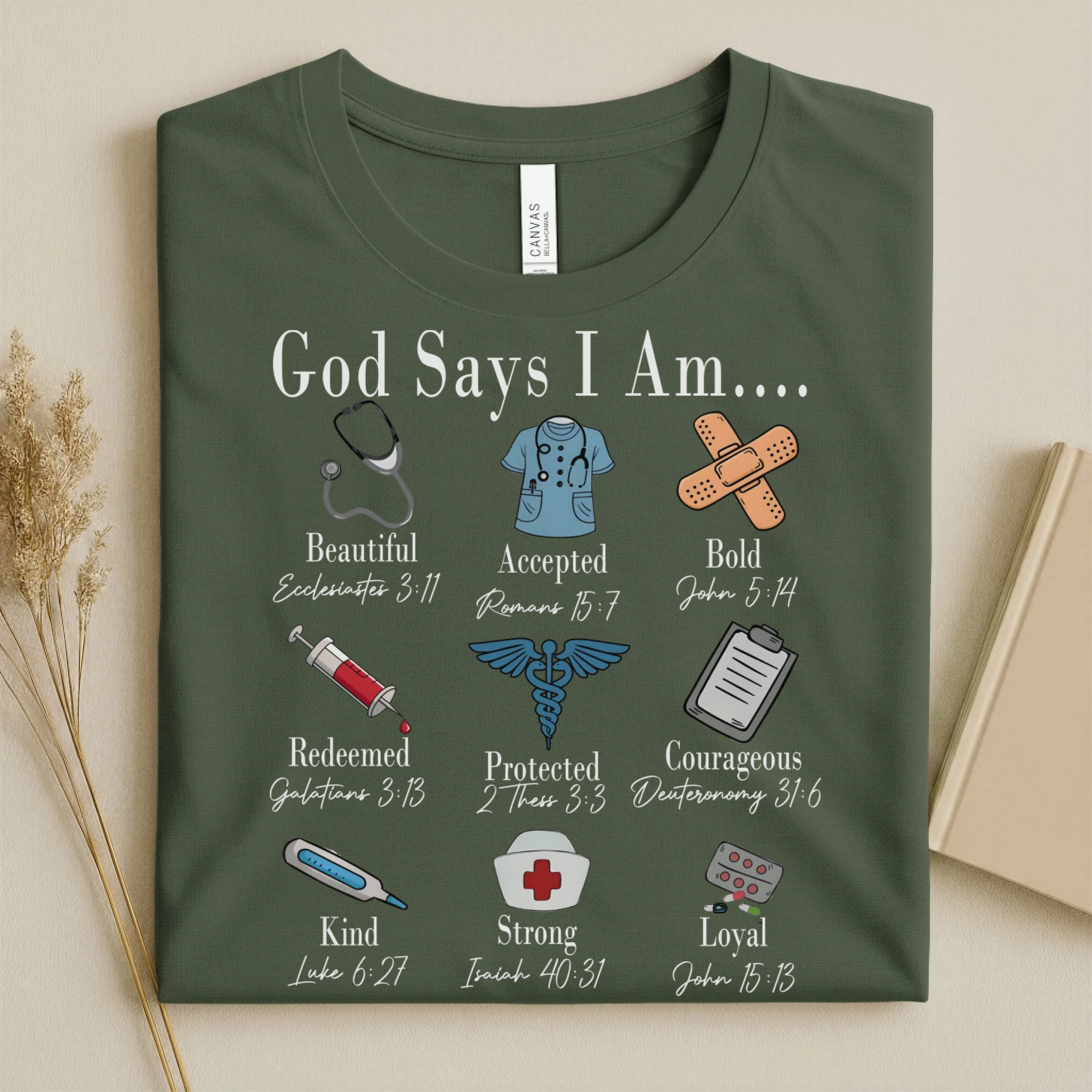 God Says I Am Nurse Bible Verse Nurse T-Shirt