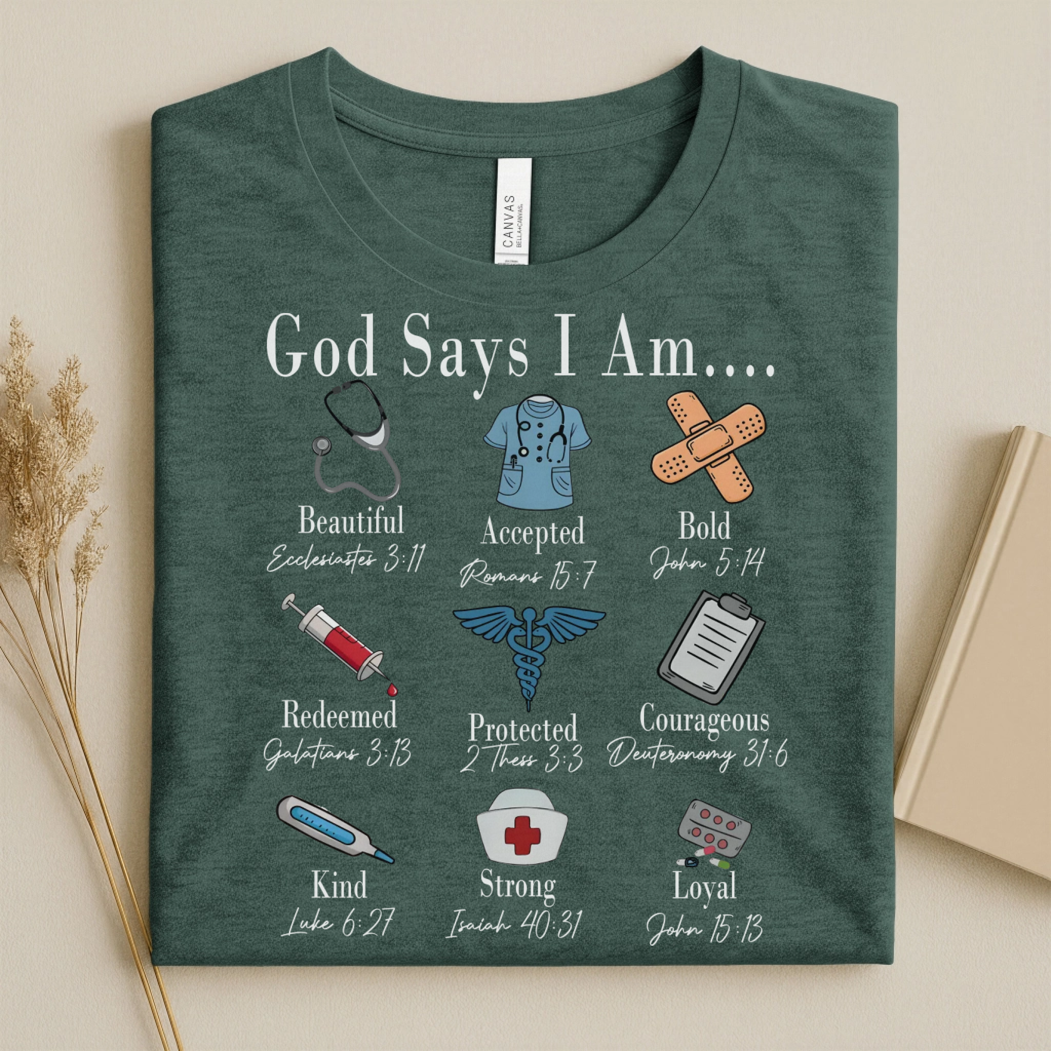 God Says I Am Nurse Bible Verse Nurse T-Shirt