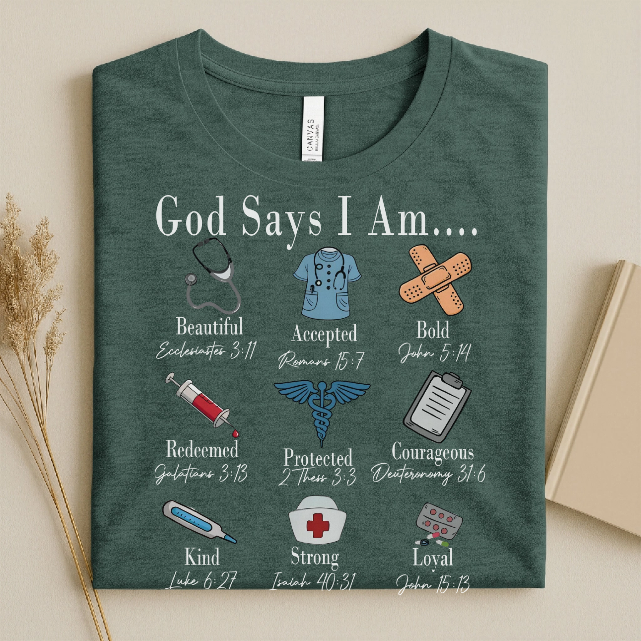 God Says I Am Nurse Bible Verse Nurse T-Shirt