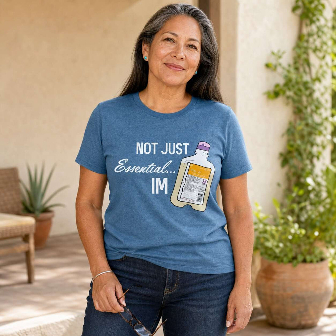 Not Just Essential I'm Vital AF Funny Nurse T-Shirt