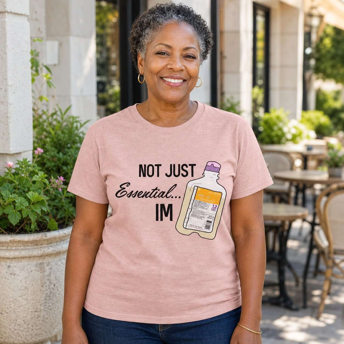 Not Just Essential I'm Vital AF Funny Nurse T-Shirt