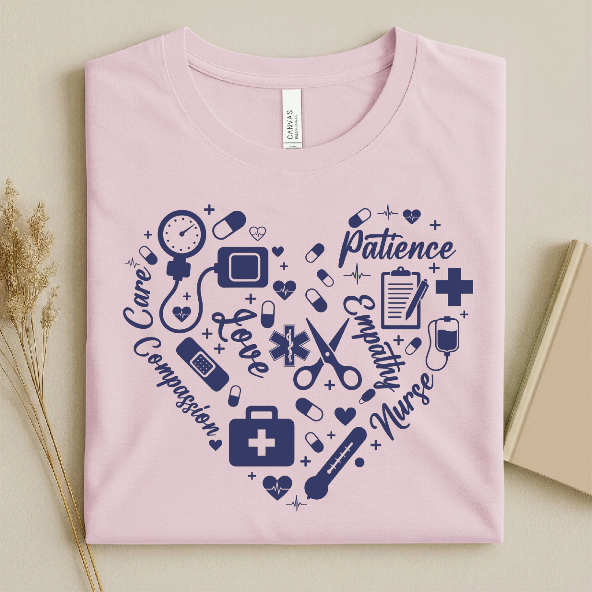 Nurse Heart Care Love Compassion Nurse T-Shirt