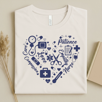Nurse Heart Care Love Compassion Nurse T-Shirt