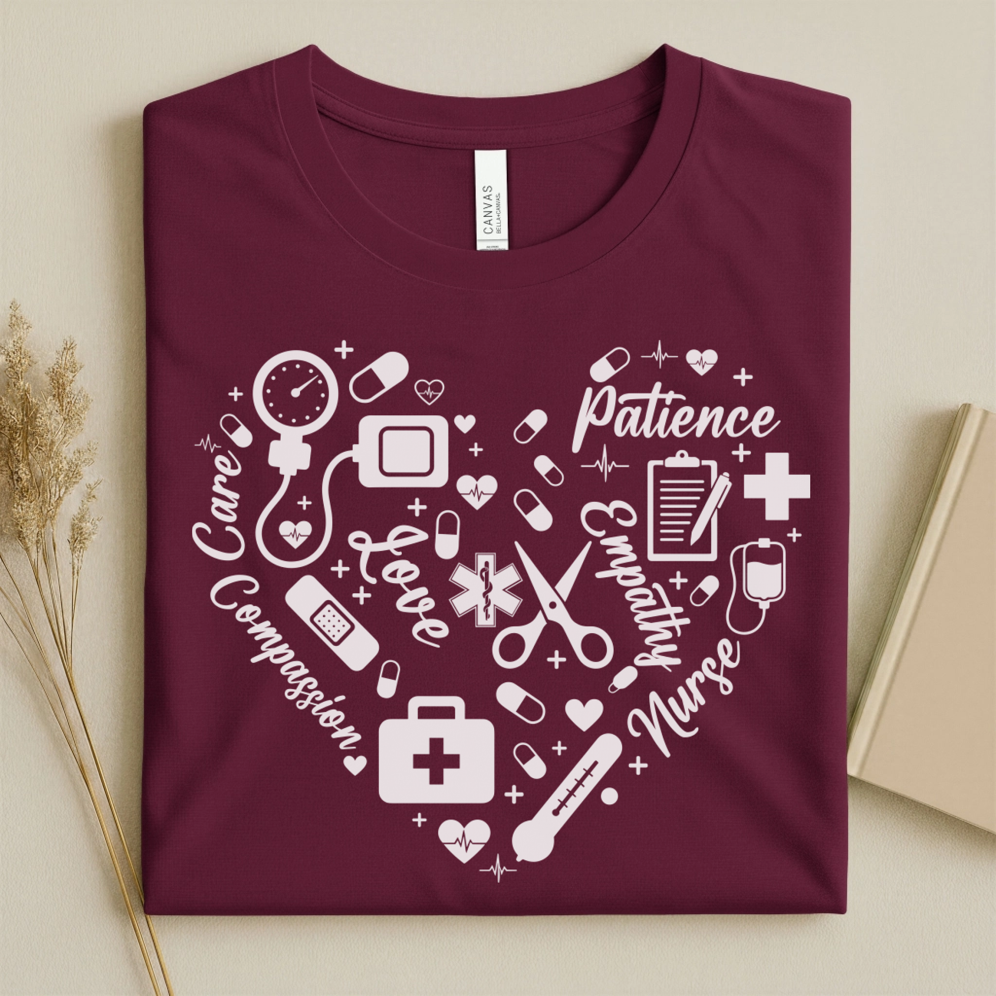 Nurse Heart Care Love Compassion Nurse T-Shirt
