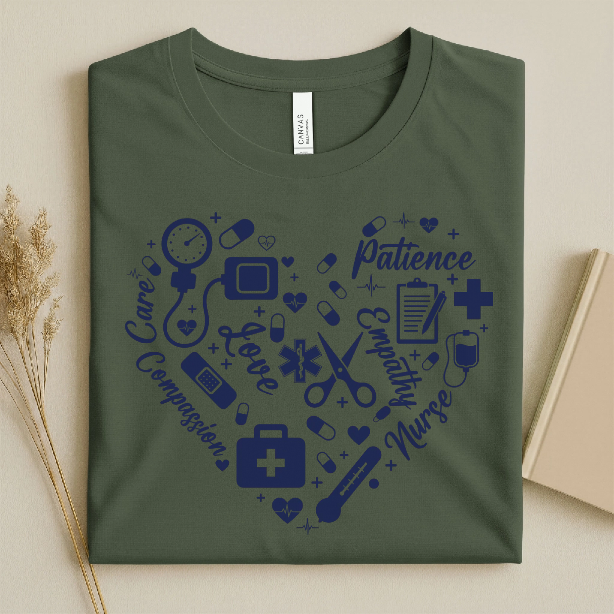 Nurse Heart Care Love Compassion Nurse T-Shirt