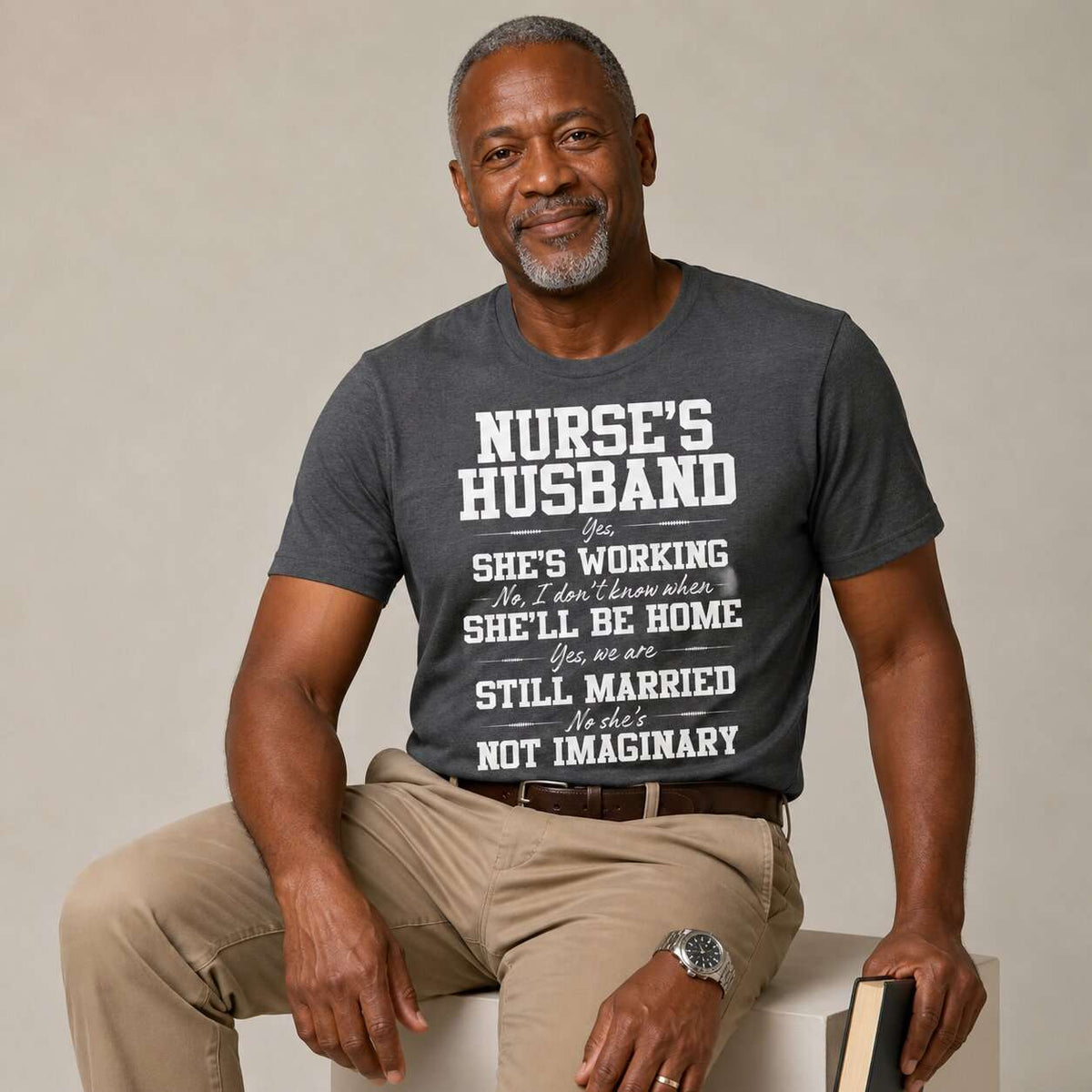 Nurse's Husband Funny Nurse Tee