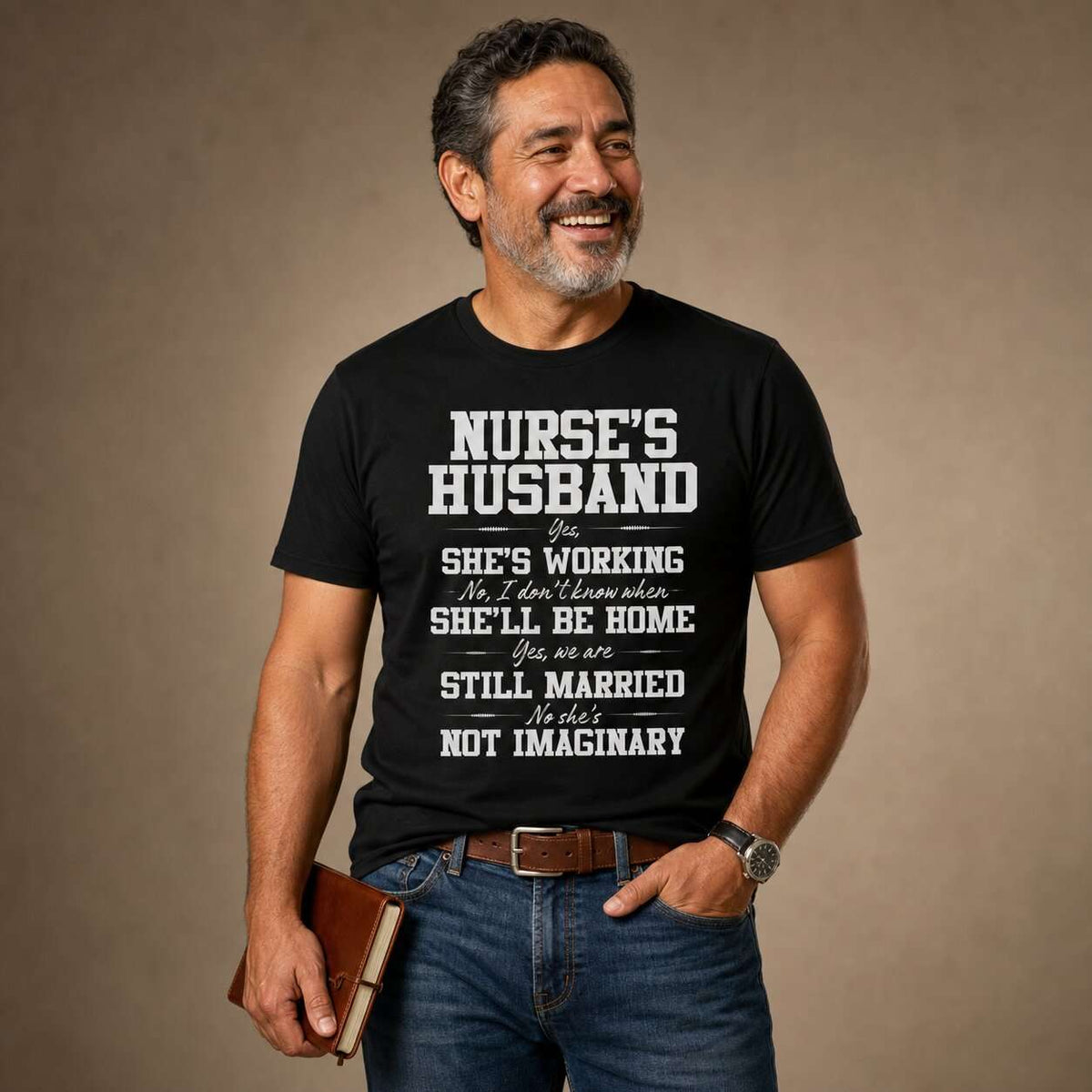 Nurse's Husband Funny Nurse Tee