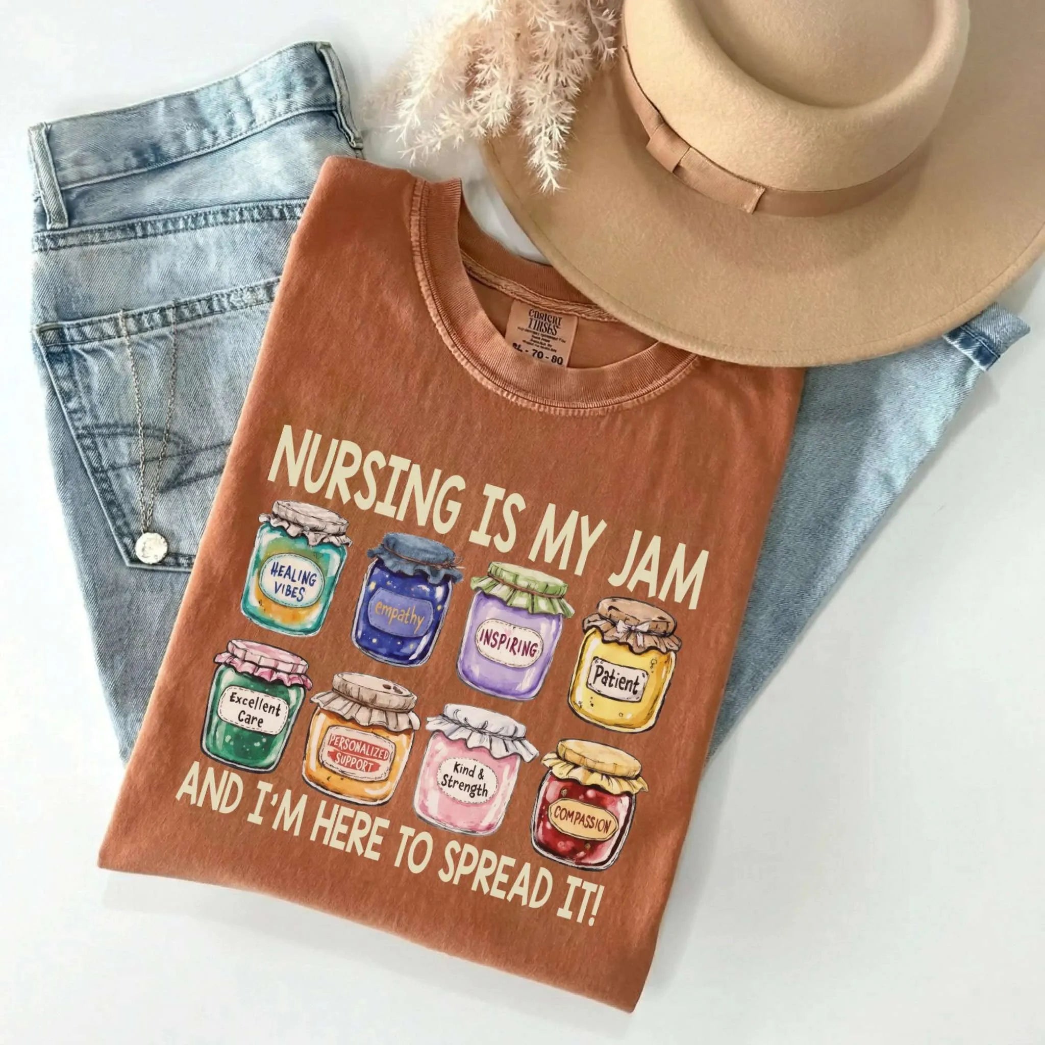 Nursing Is My Jam Funny Nurse Comfort Colors Tee