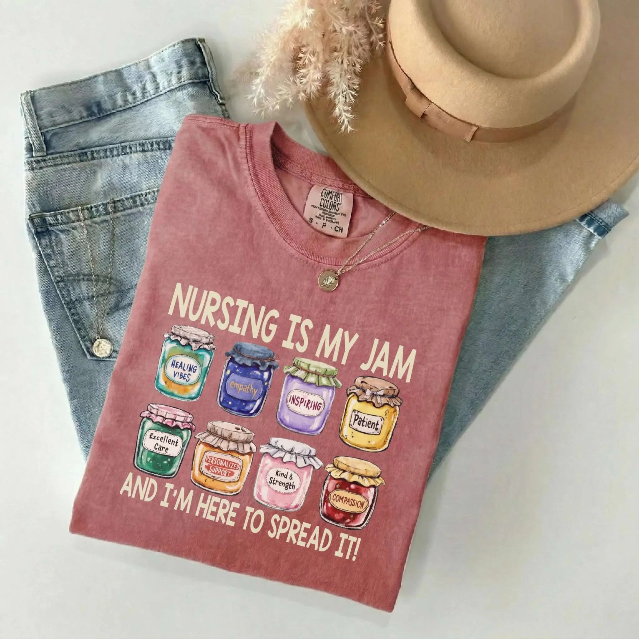 Nursing Is My Jam Funny Nurse Comfort Colors Tee