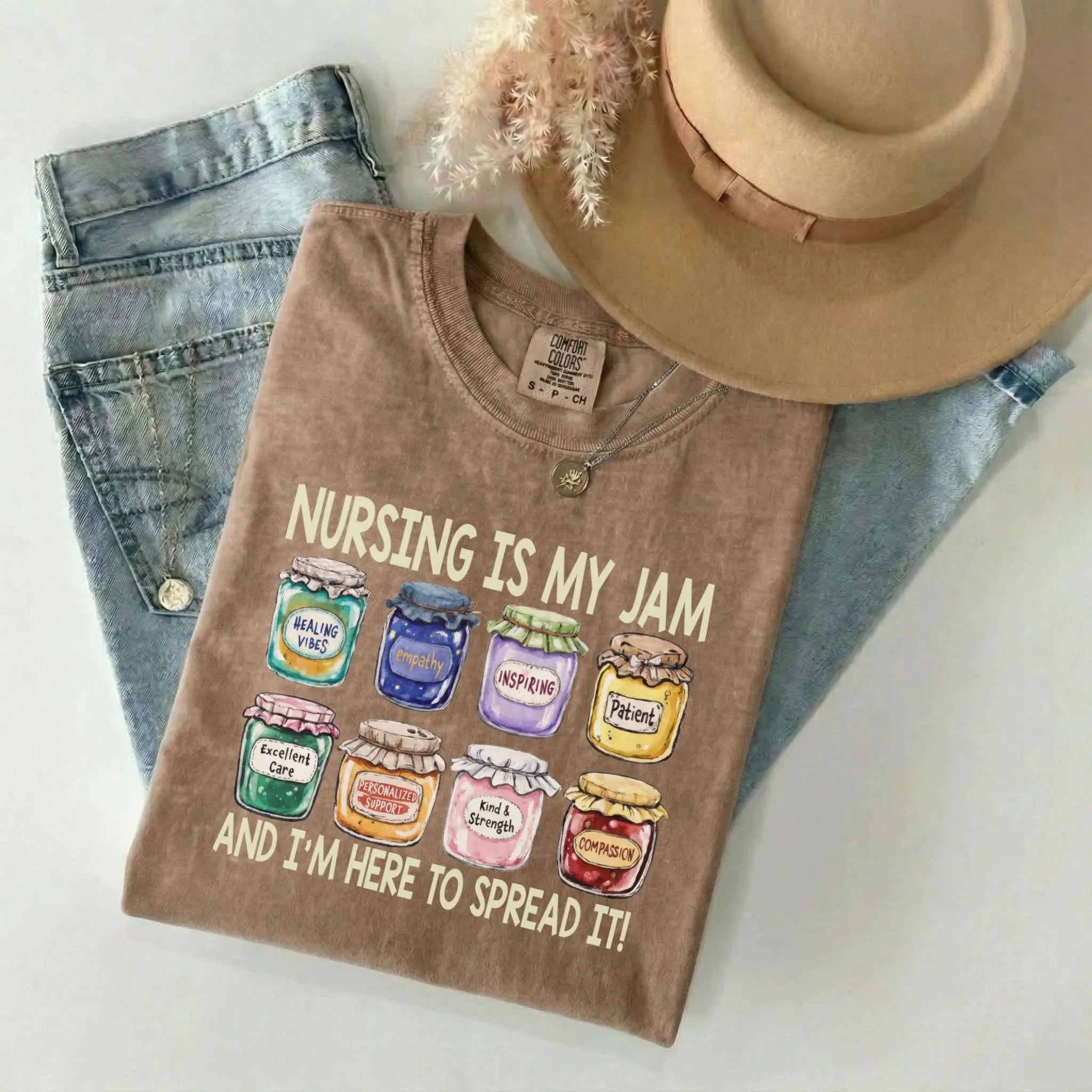 Nursing Is My Jam Funny Nurse Comfort Colors Tee