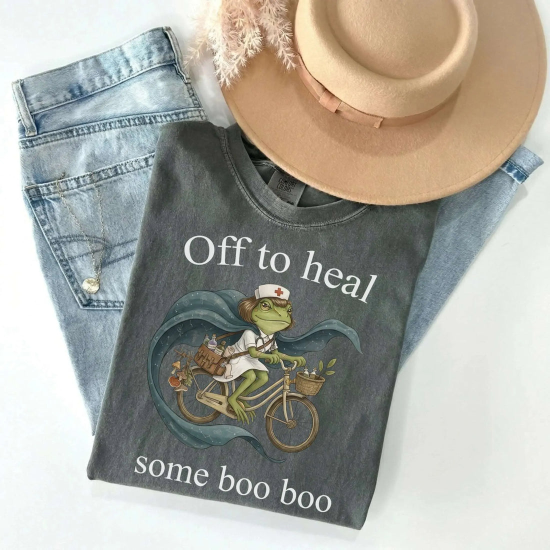 Off To Heal Some Boo Boo Nurse Comfort Colors Tee