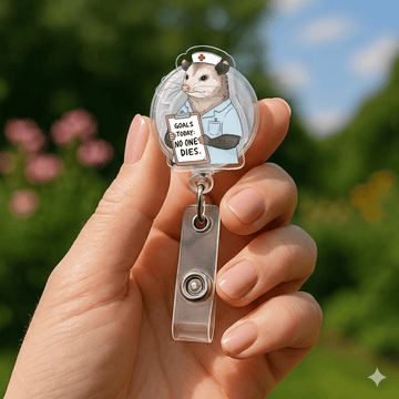 Nursehype Opossum Funny Badge Reels for Nurses