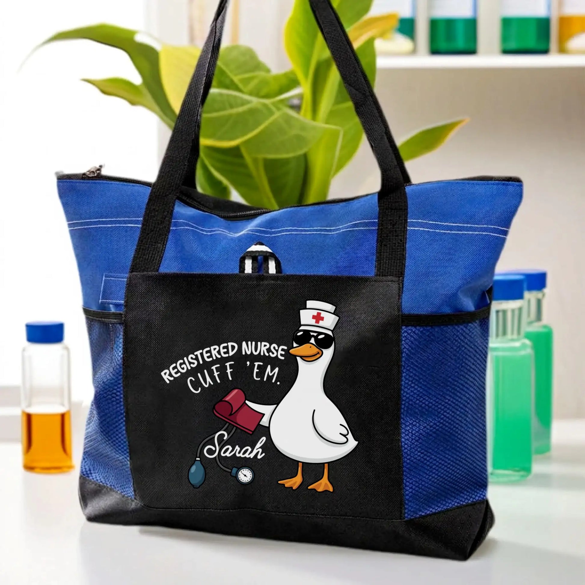 Nursehype Personalized "Cuff 'Em" Registered Nurse Tote Bag