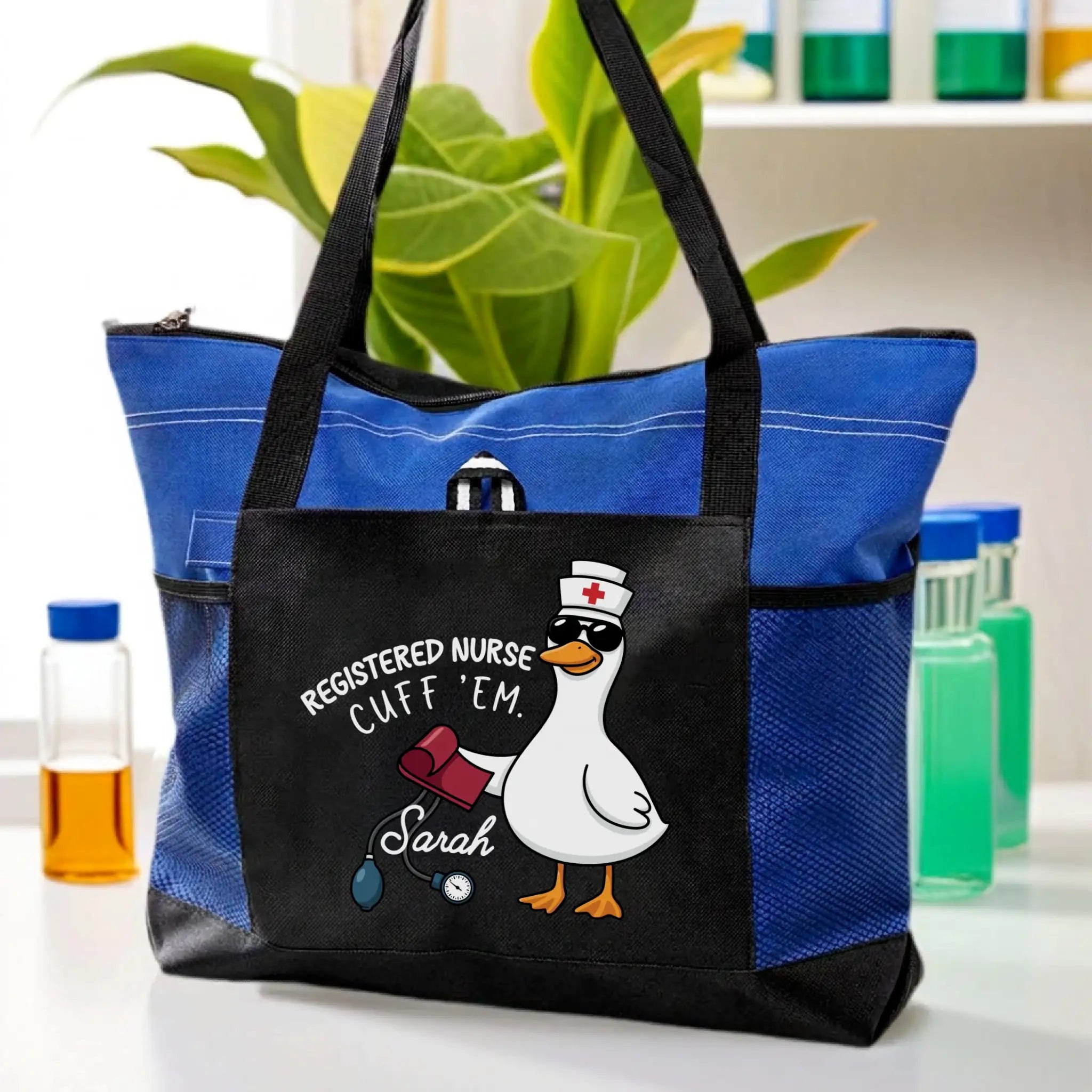 Nursehype Personalized "Cuff 'Em" Registered Nurse Tote Bag
