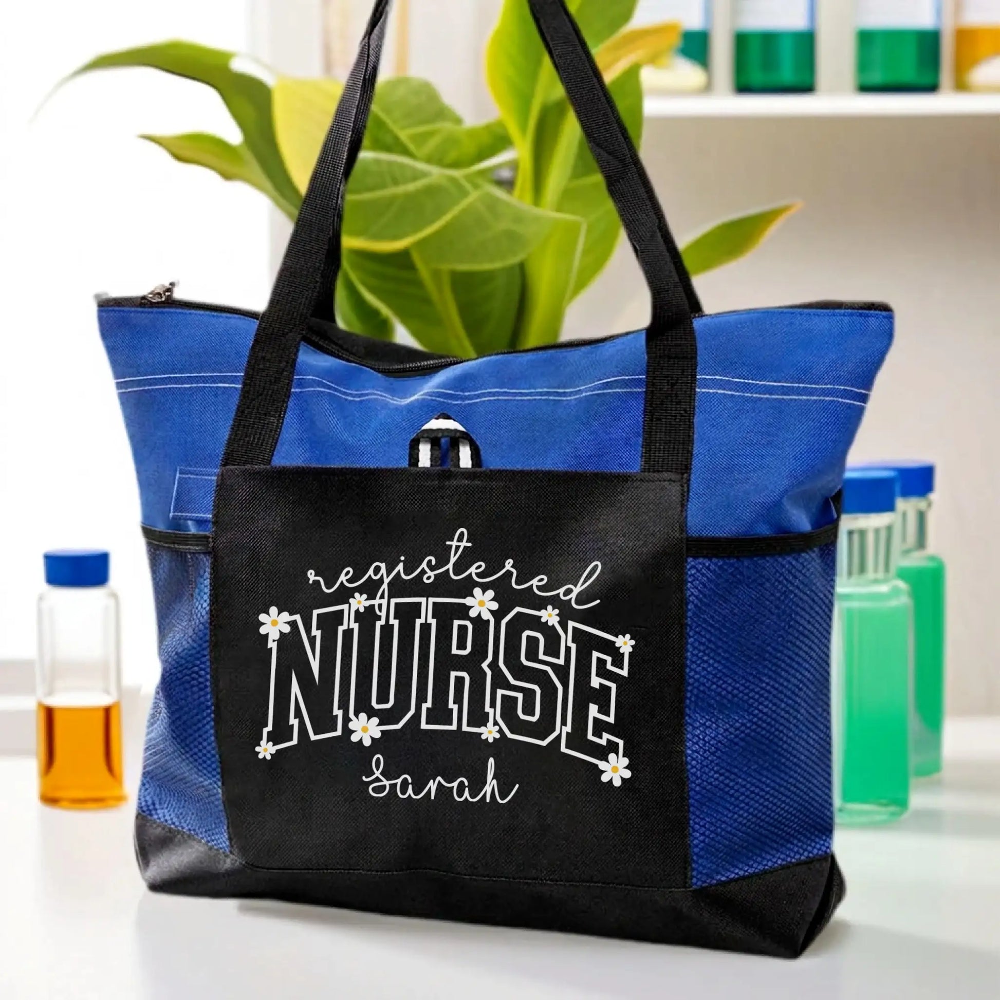 Nursehype Personalized Daisy Registered Nurse Tote Bag