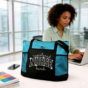 Nursehype Personalized Daisy Registered Nurse Tote Bag