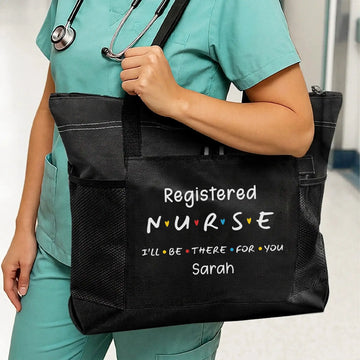 Nursehype Personalized "I'll Be There for You" Registered Nurse Tote Bag