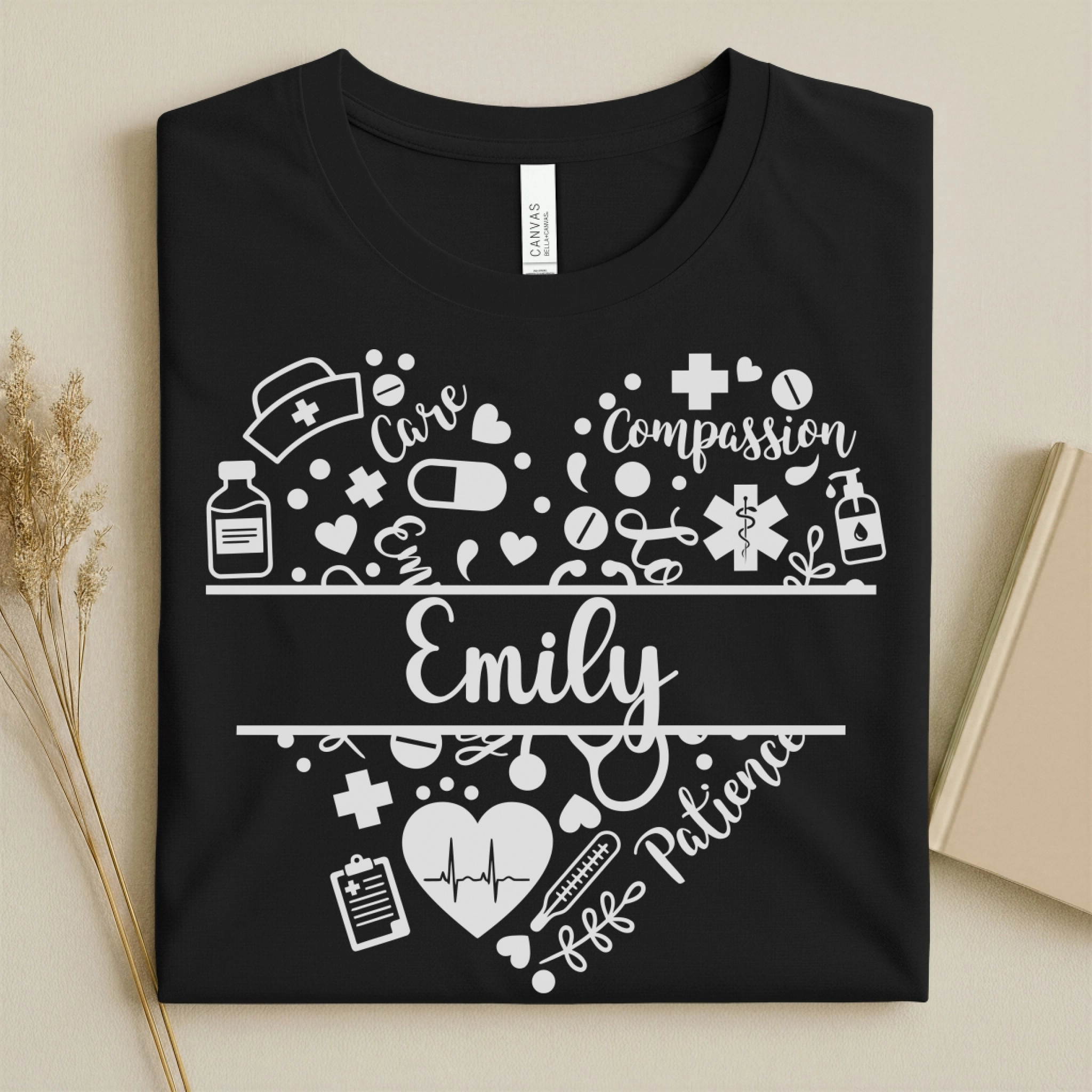 Nurse Heart Care Personalized Nurse Tee