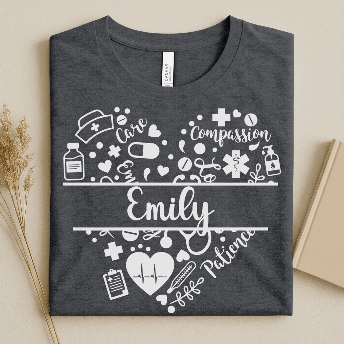Nursehype Nurse Heart Care Personalized Nurse Tee
