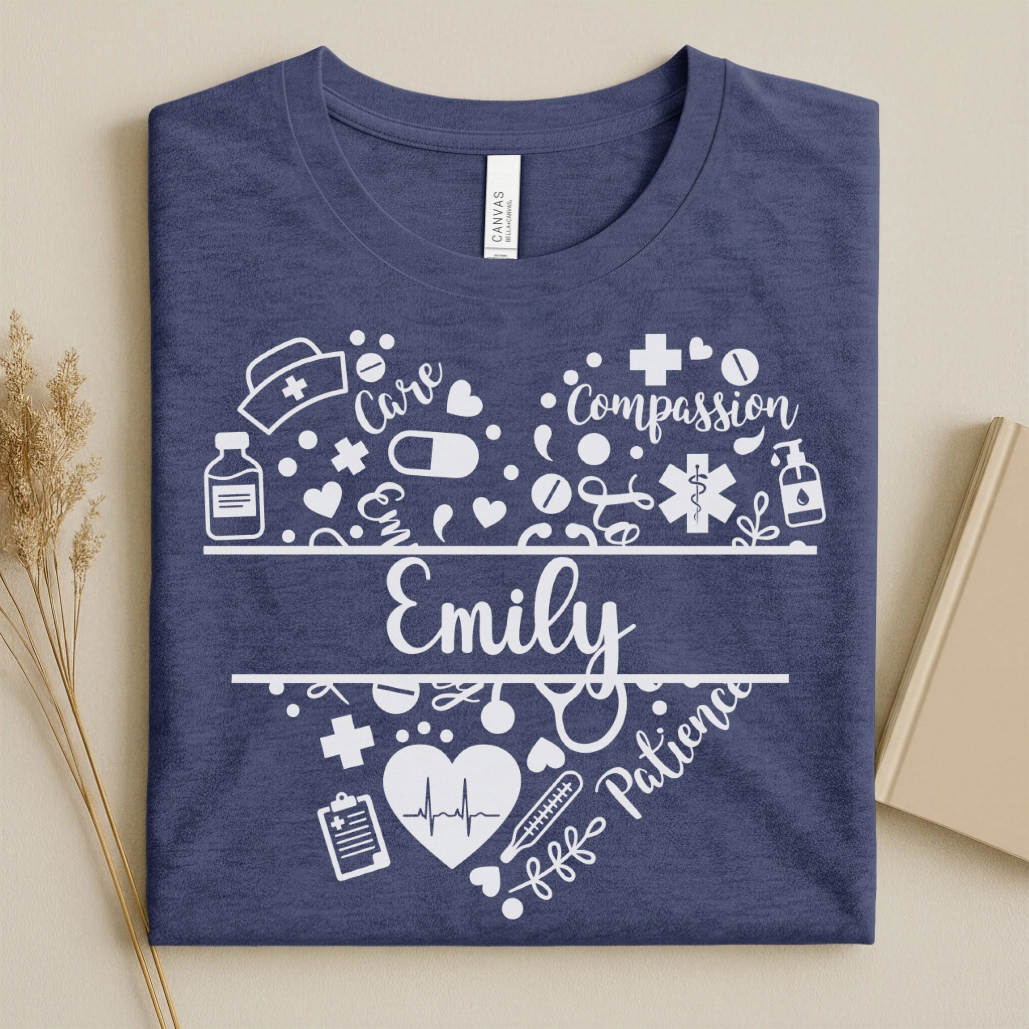 Nurse Heart Care Personalized Nurse Tee