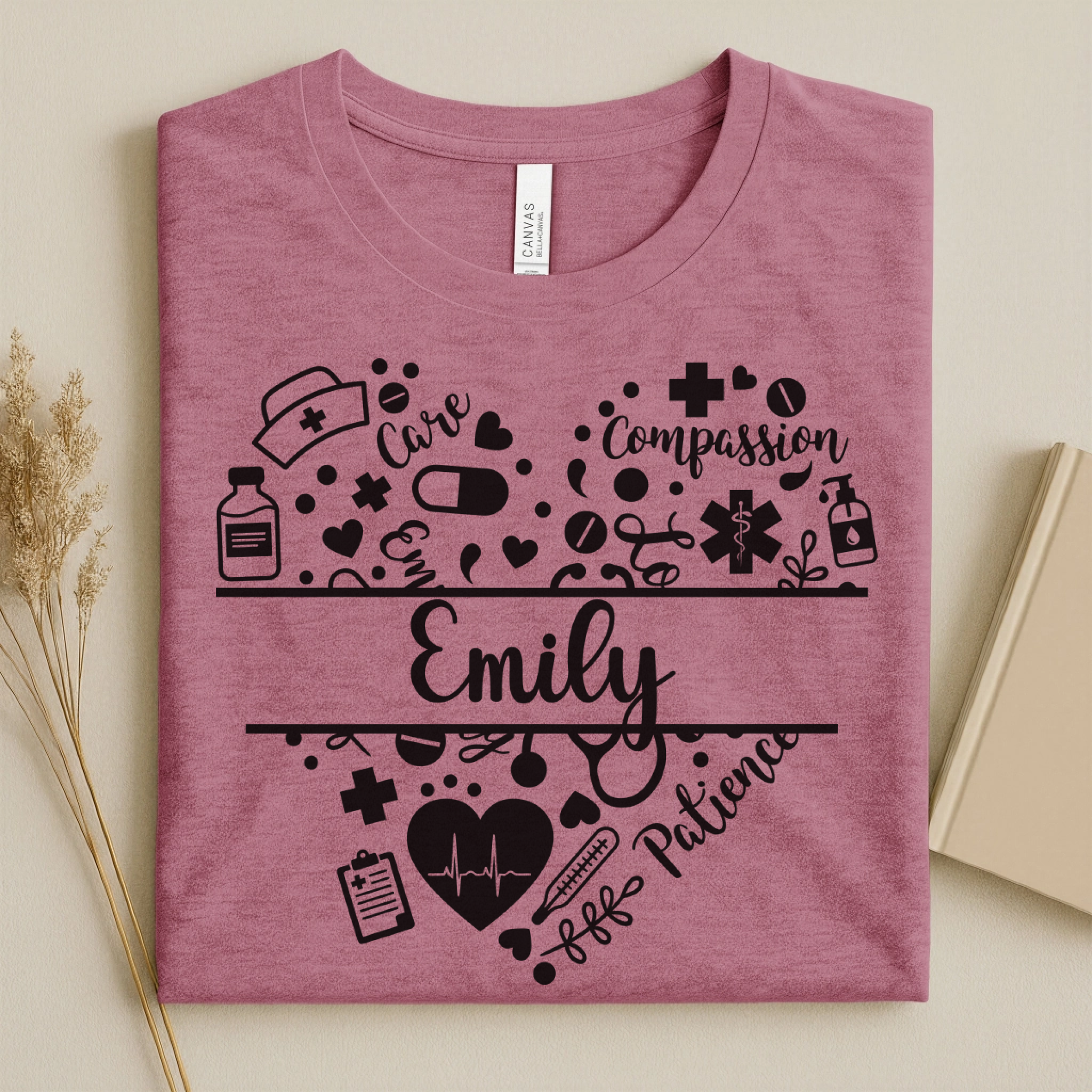 Nurse Heart Care Personalized Nurse Tee