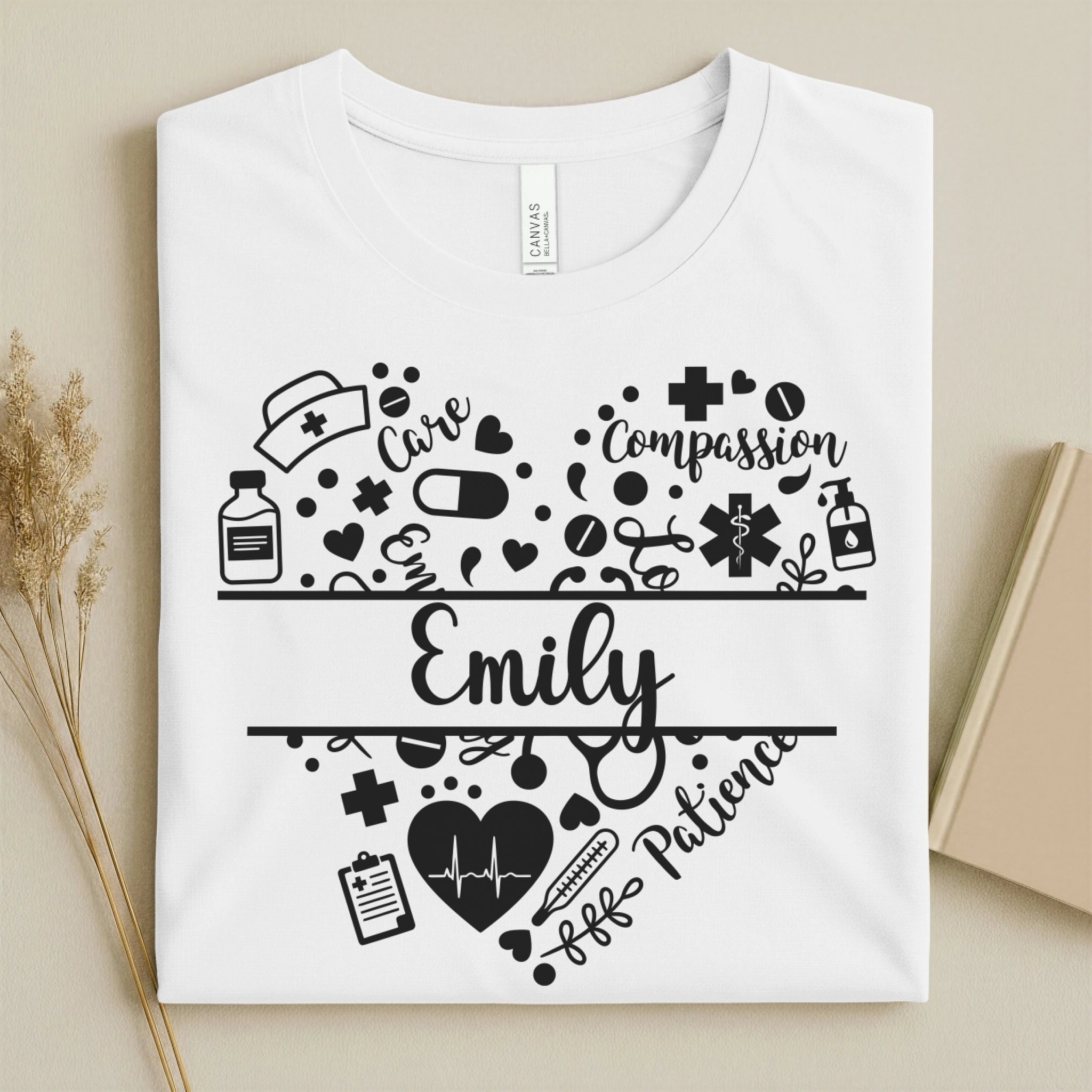 Nurse Heart Care Personalized Nurse Tee