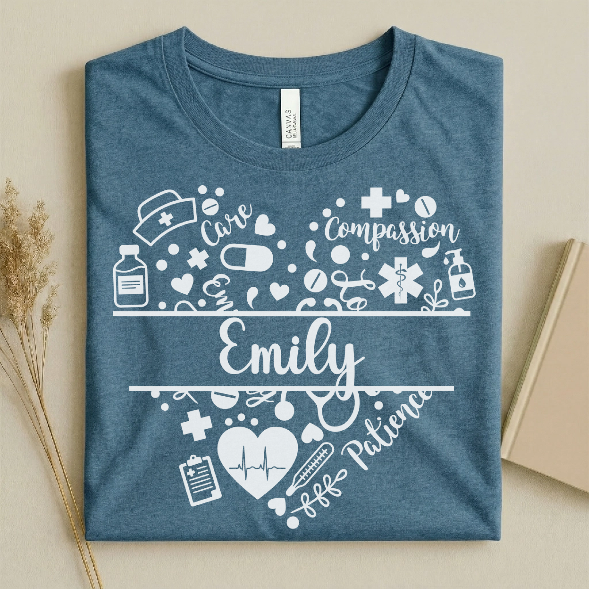 Nurse Heart Care Personalized Nurse Tee