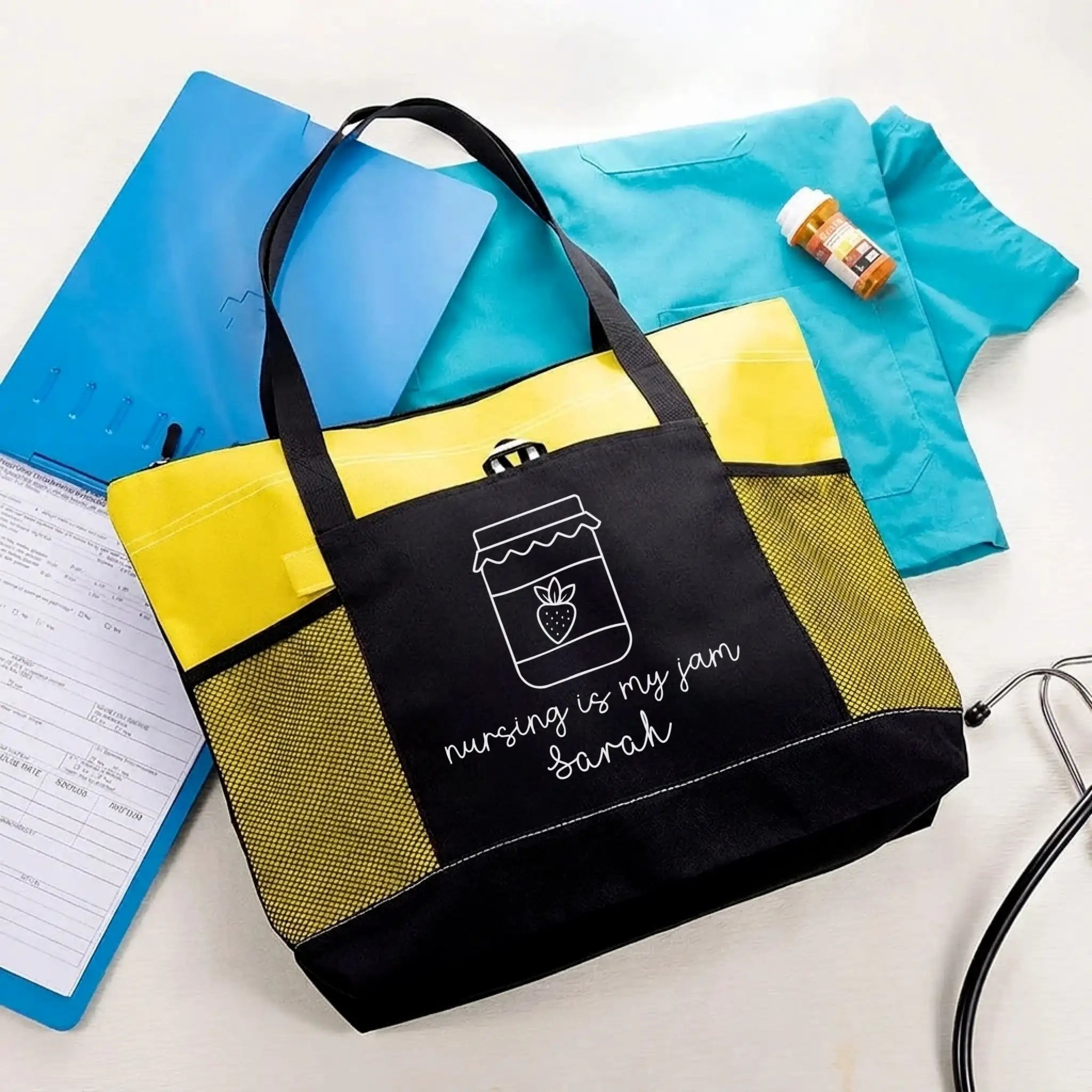 Nursehype Personalized "Nursing Is My Jam" Tote Bag