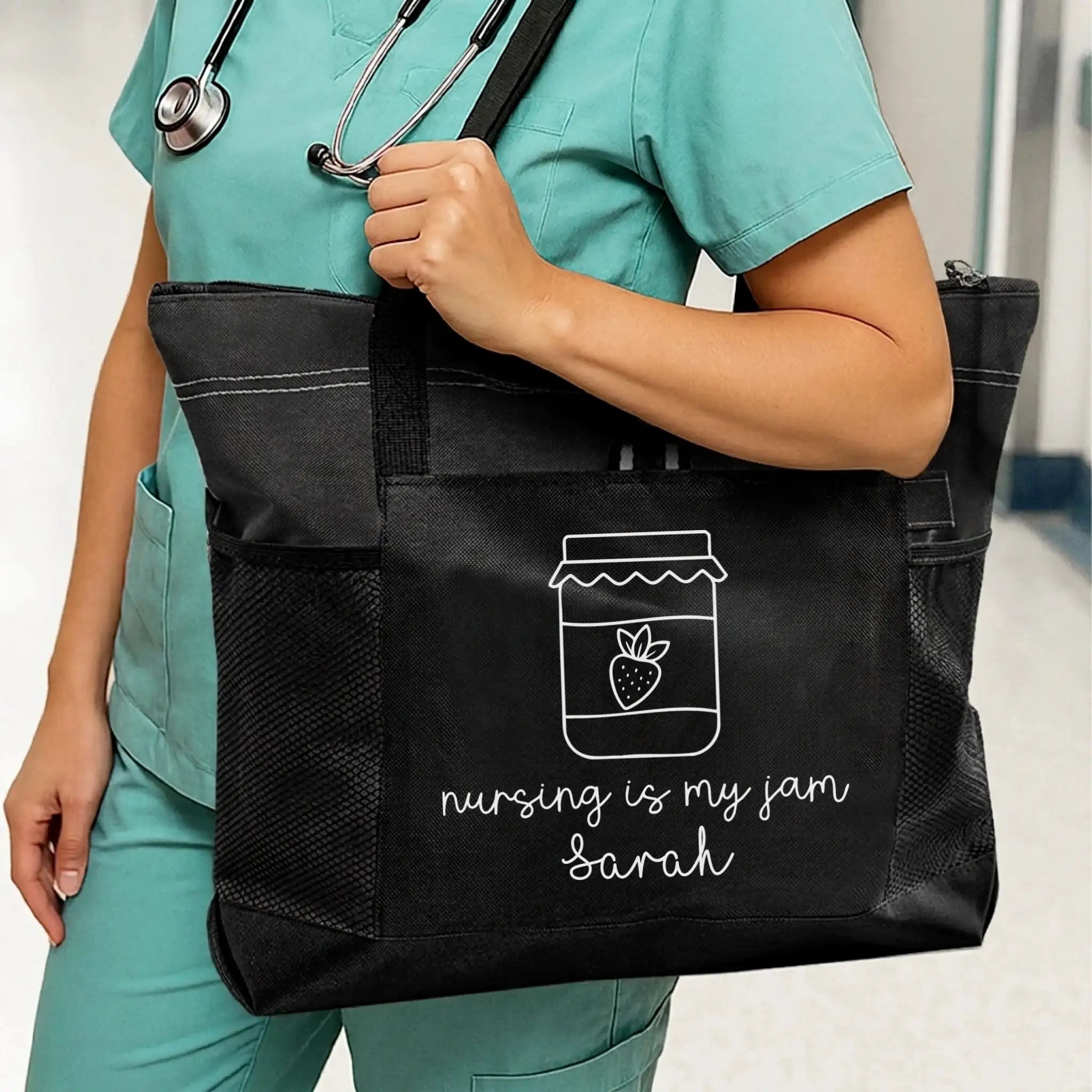 Nursehype Personalized "Nursing Is My Jam" Tote Bag