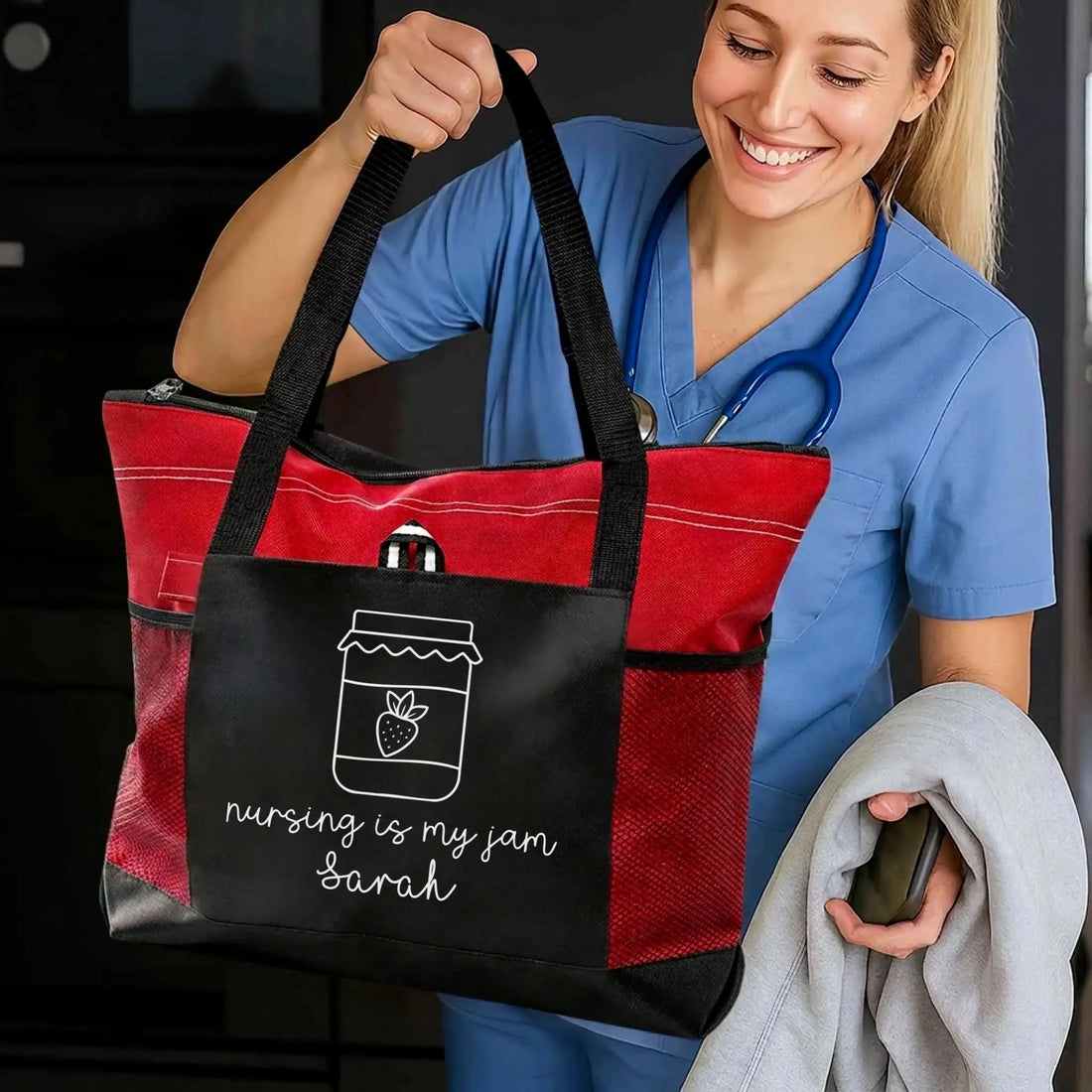 Nursehype Personalized "Nursing Is My Jam" Tote Bag