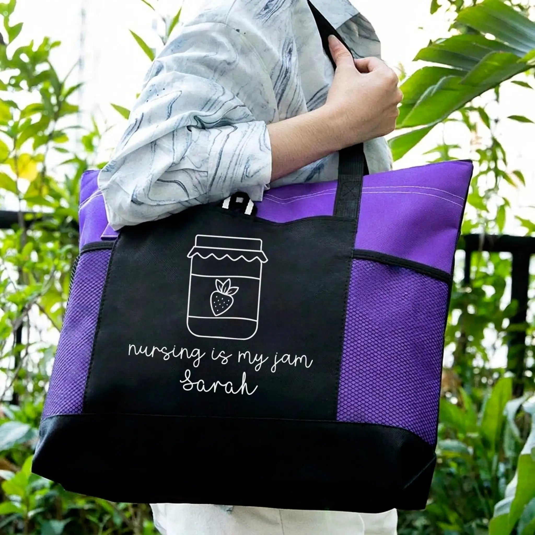 Nursehype Personalized "Nursing Is My Jam" Tote Bag