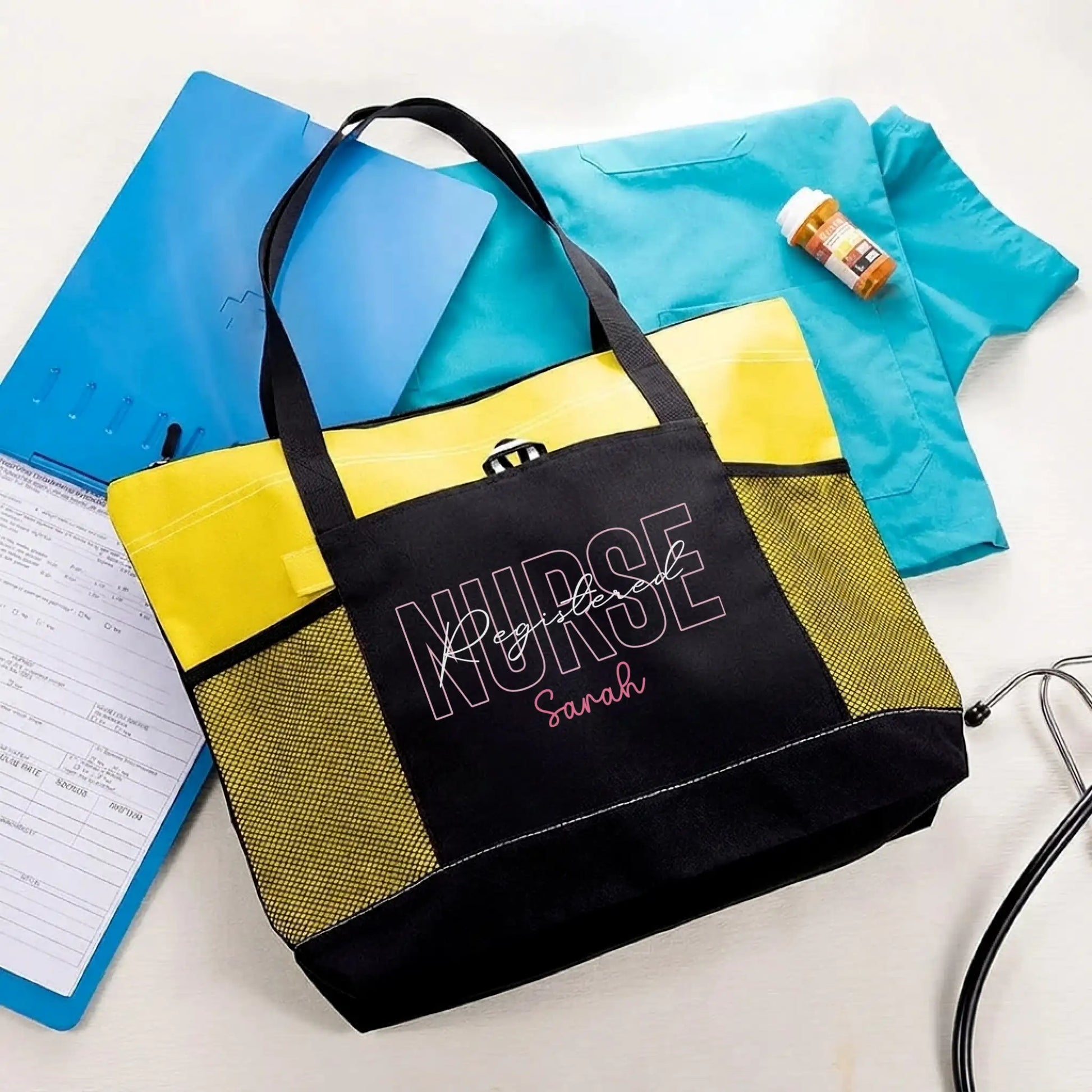 Nursehype Personalized Registered Nurse Outline Tote Bag